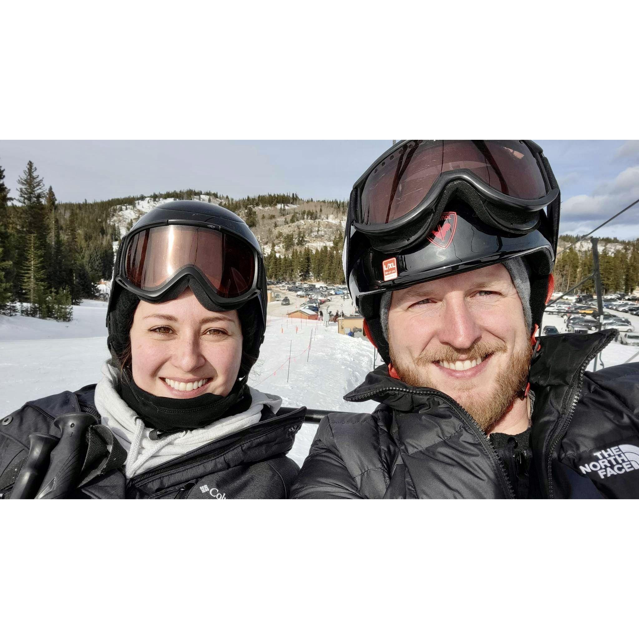 Skiiing at Eldora Mountain in CO.
