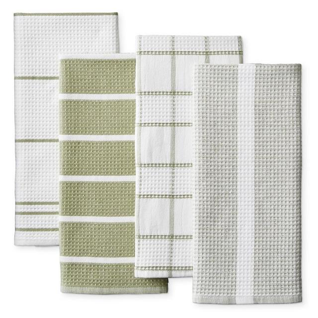 Super Absorbent Waffle Weave Multi-Pack Towels, Sage Green