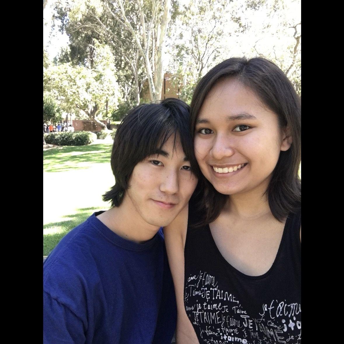 Milla visiting UCLA with Mitchell. June 2017