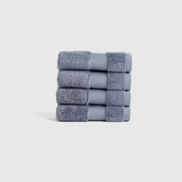 Turkish Ultra Luxe Plush Washcloth (Set of 4) in Mineral