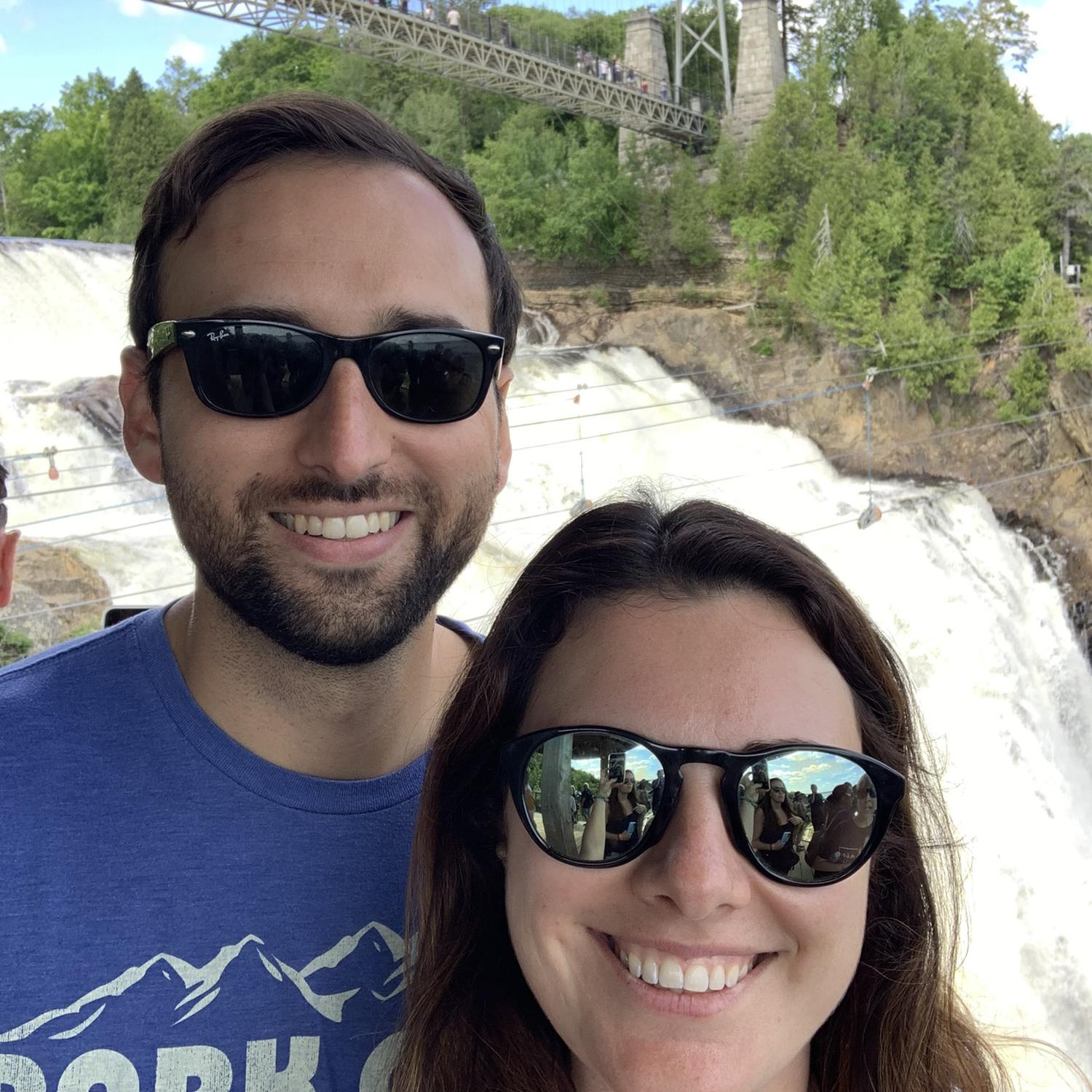 The waterfalls outside of Quebec City