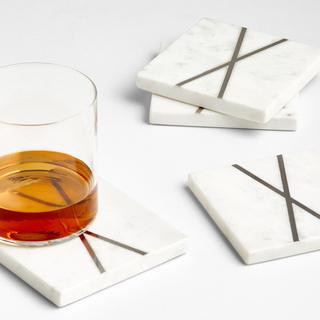 Marble Monogram Coaster, Set of 4