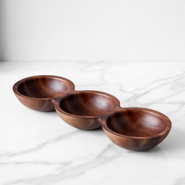Mixed Wood Serving Bowl, Multi, Large
