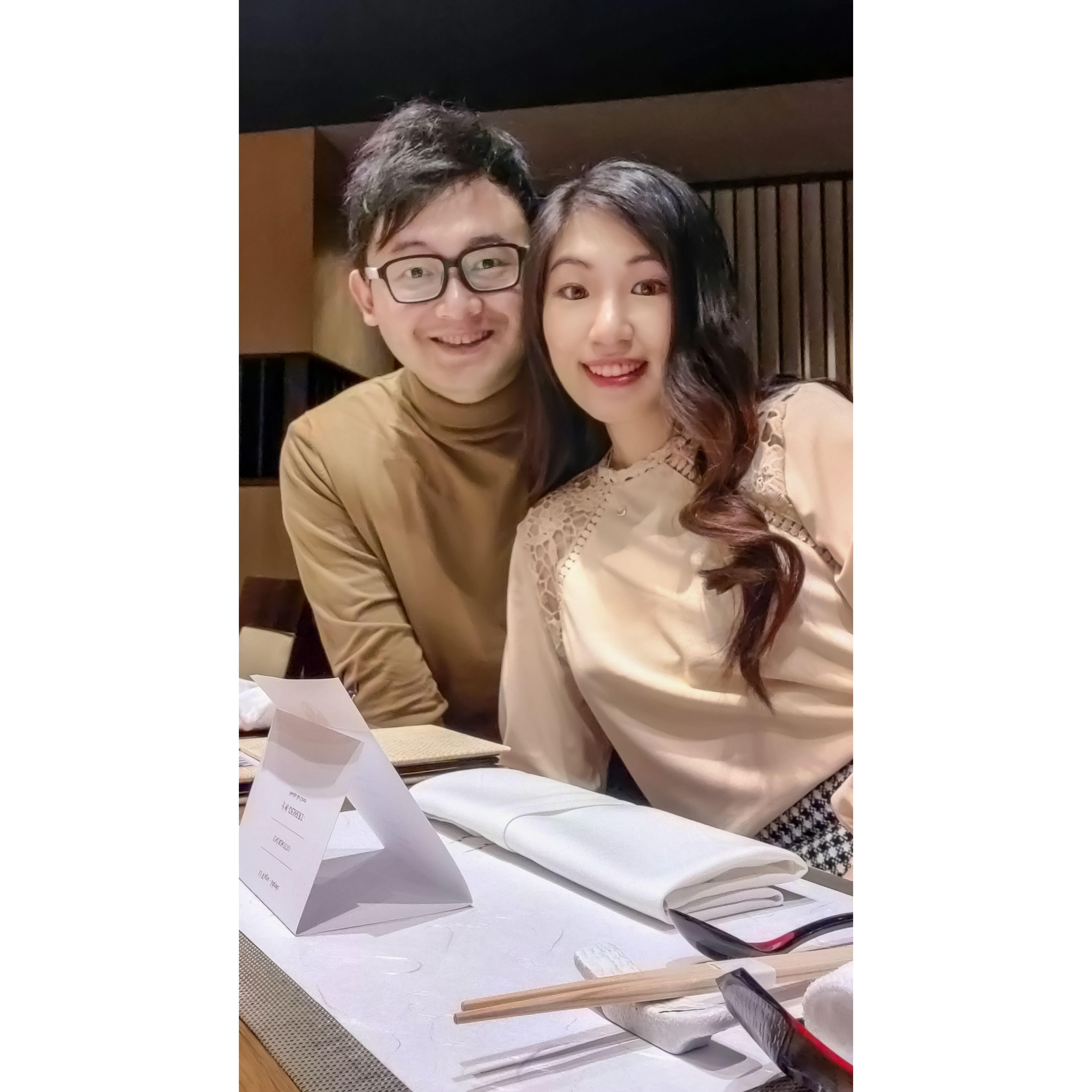 We spent our anniversary dinner at Kame Omakase.