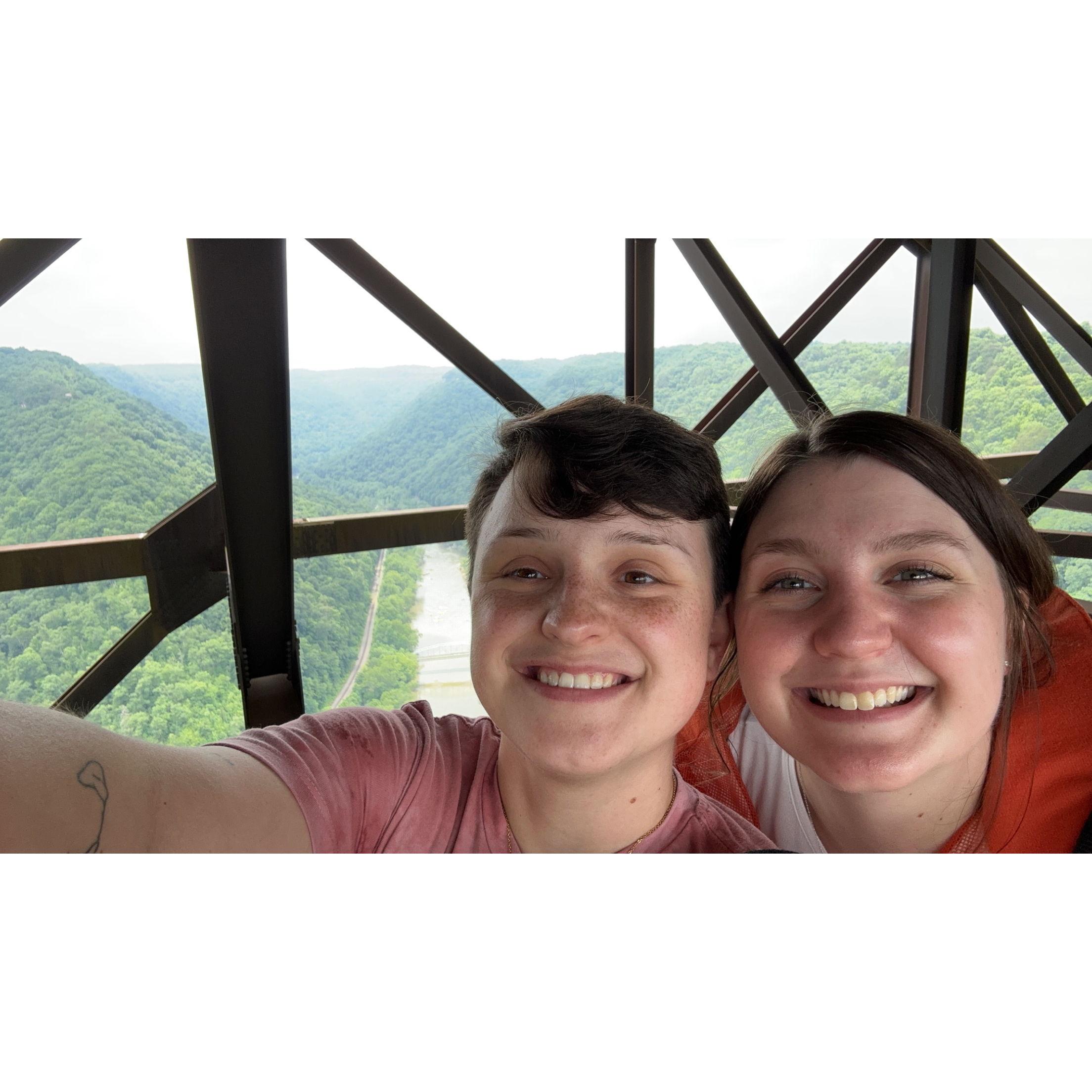 Julia took us on the Bridge Walk over the New River Gorge for Kyra' birthday!