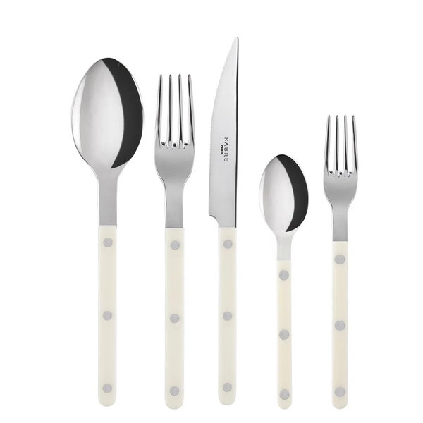 Bistrot Solid, Ivory - 5 pieces cutlery set