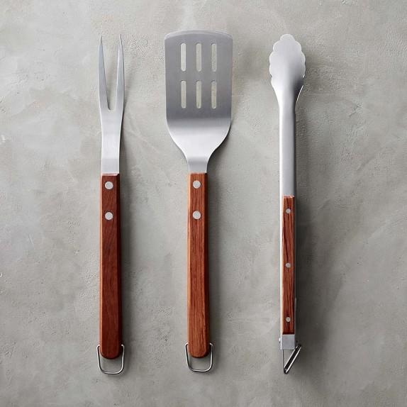 Williams Sonoma Rosewood BBQ Tool Set