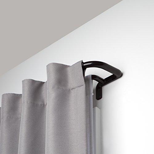 Umbra Twilight Double Curtain Rod Set – Wrap Around Design is Ideal for Blackout or Room Darkening Panels, 88 to 144-Inch, Bronze