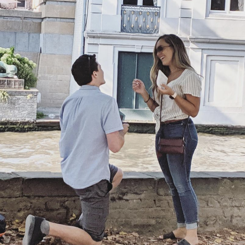 The moment Joey popped the question!