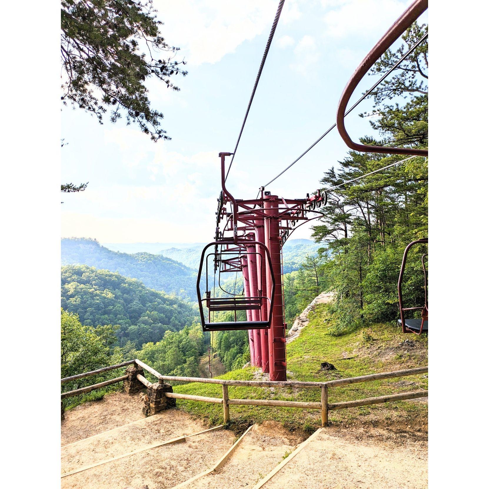 Here's a picture of the skylift you can ride to get to the ceremony site.