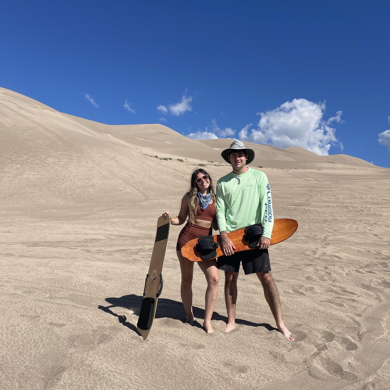 Sand boarding at Great Sand Dunes National Park