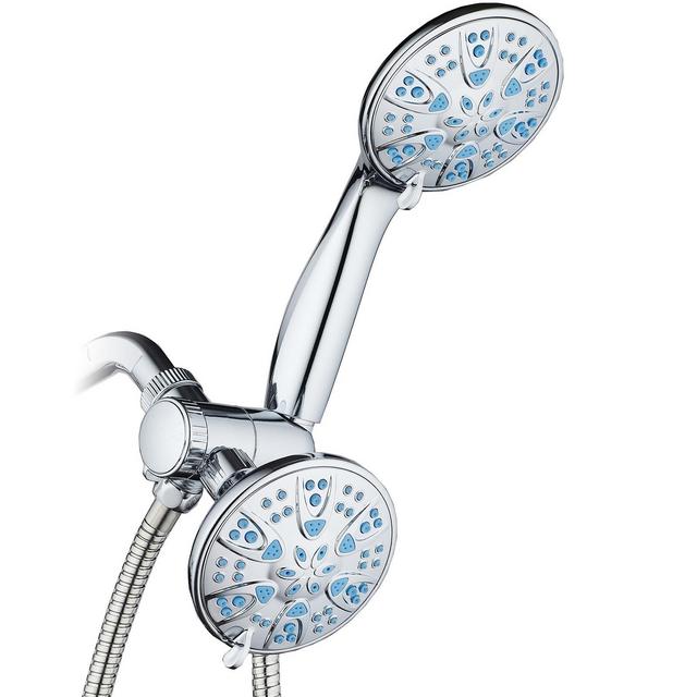 Antimicrobial 30-setting Shower Combo, Aqua Blue Jets