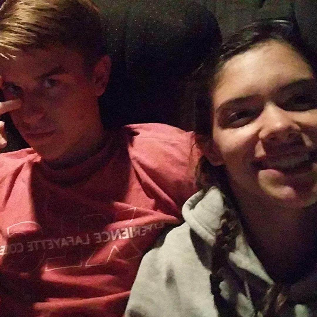 August 2017 - going to the movies before Cayden went back to Lafayette. The beginning of our long distance journey.