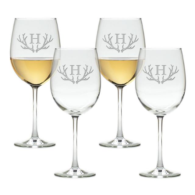 Carved Solutions Antler Tulip Wine Glasses (Set of 4)