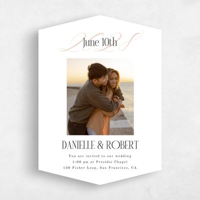White Diamond Wedding Invitation - Palenque Photo