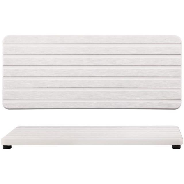 NiuYichee 2 PCS Water Absorbent Diatomite Coasters 9.5"x4", Diatomaceous Earth Bathroom Trays, Water Absorbing Stone Used for Hand Soaps & Plants & toiletries in The Modern Home -Natural、Easy to Clean
