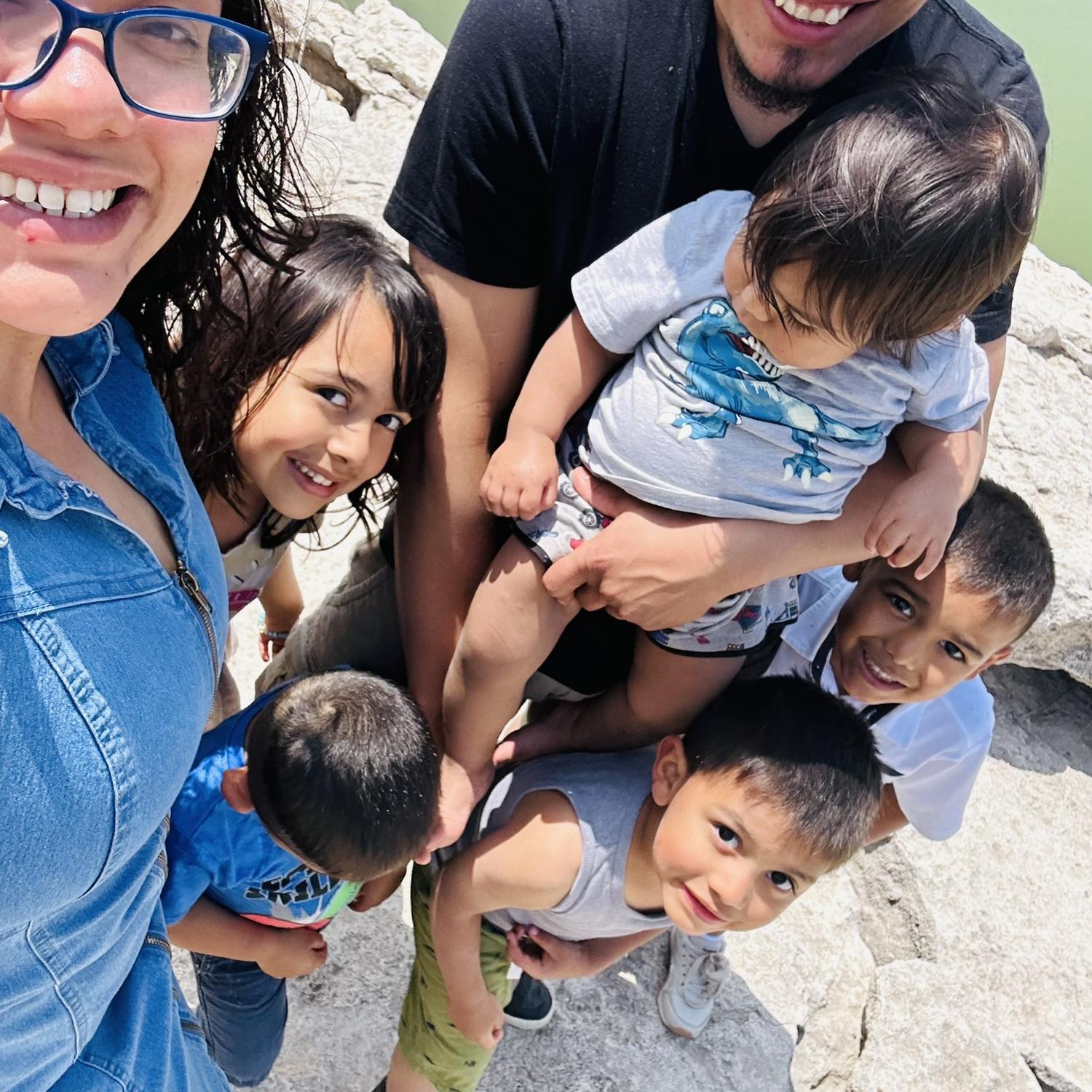 Post engagement photo attempt with all the kids.