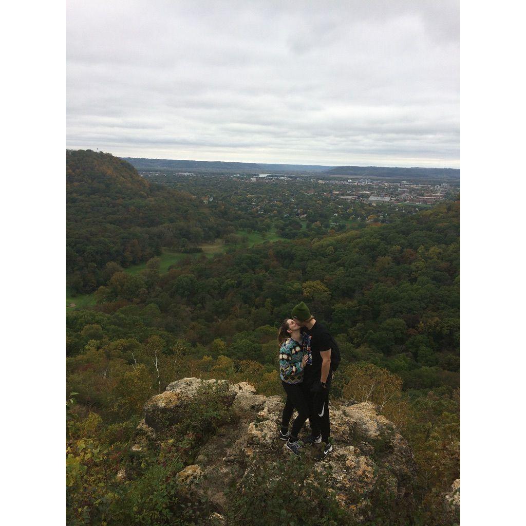 Views while hiking the bluffs in La Crosse