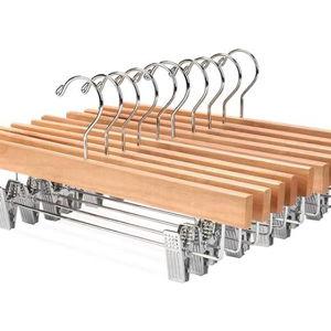 Natural Deluxe Wooden Pants Hangers