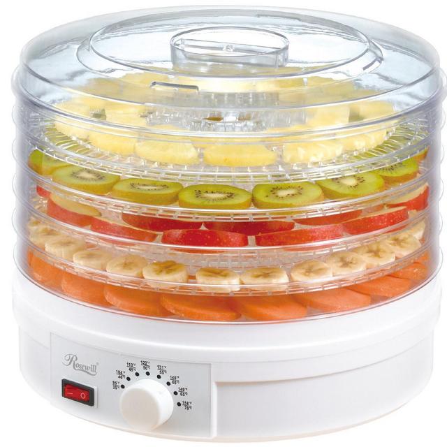 Rosewill Countertop Portable Electric Food Fruit Dehydrator Machine with Adjustable Thermostat, BPA-Free, 5-Tray, RHFD-15001