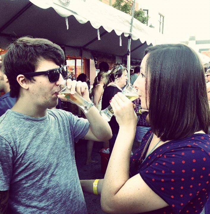 The first of MANY beer festivals together.