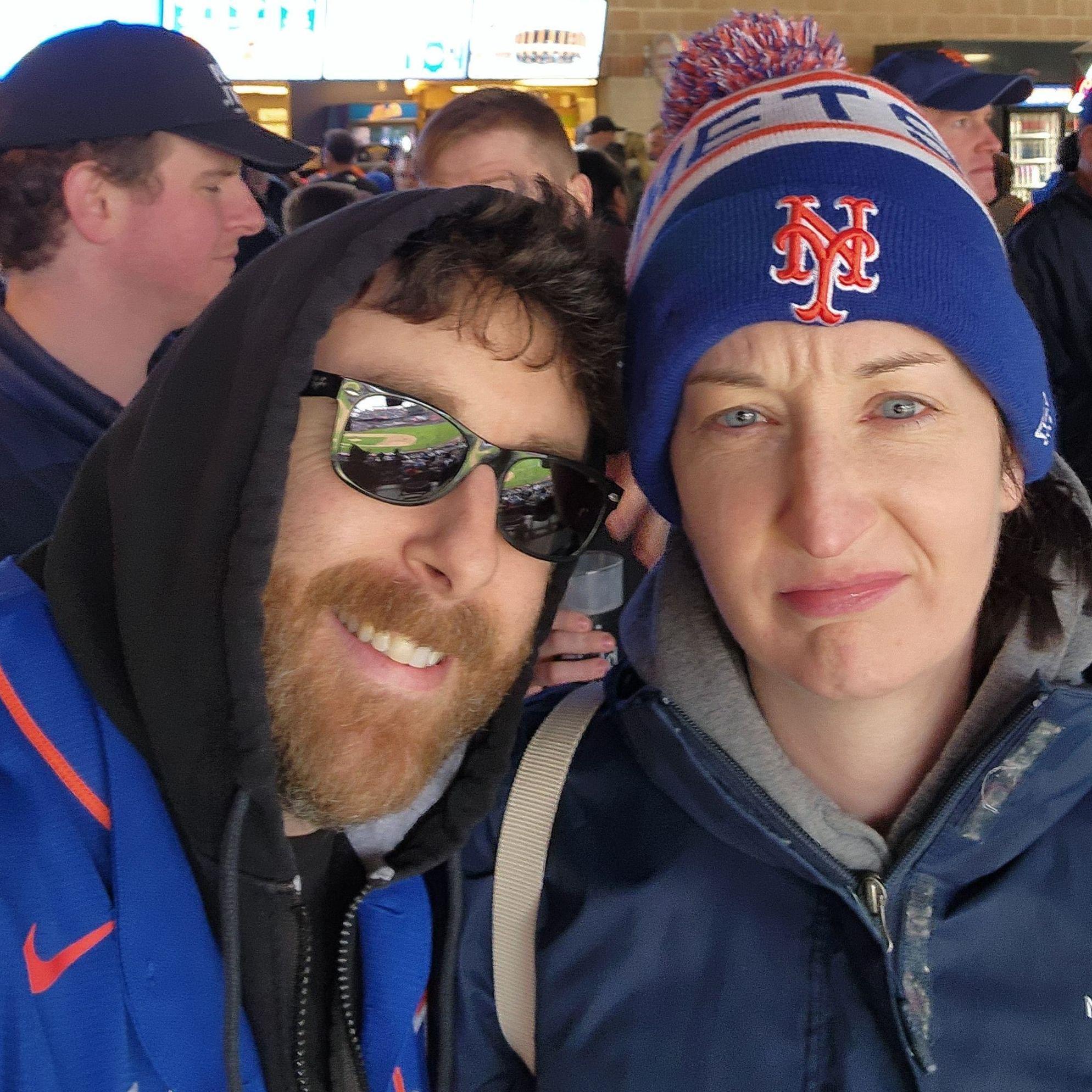 One of many Mets games together and also one of many classic Eileen faces