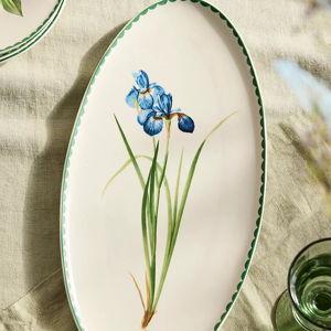Spring Botanical Stoneware Serving Platter