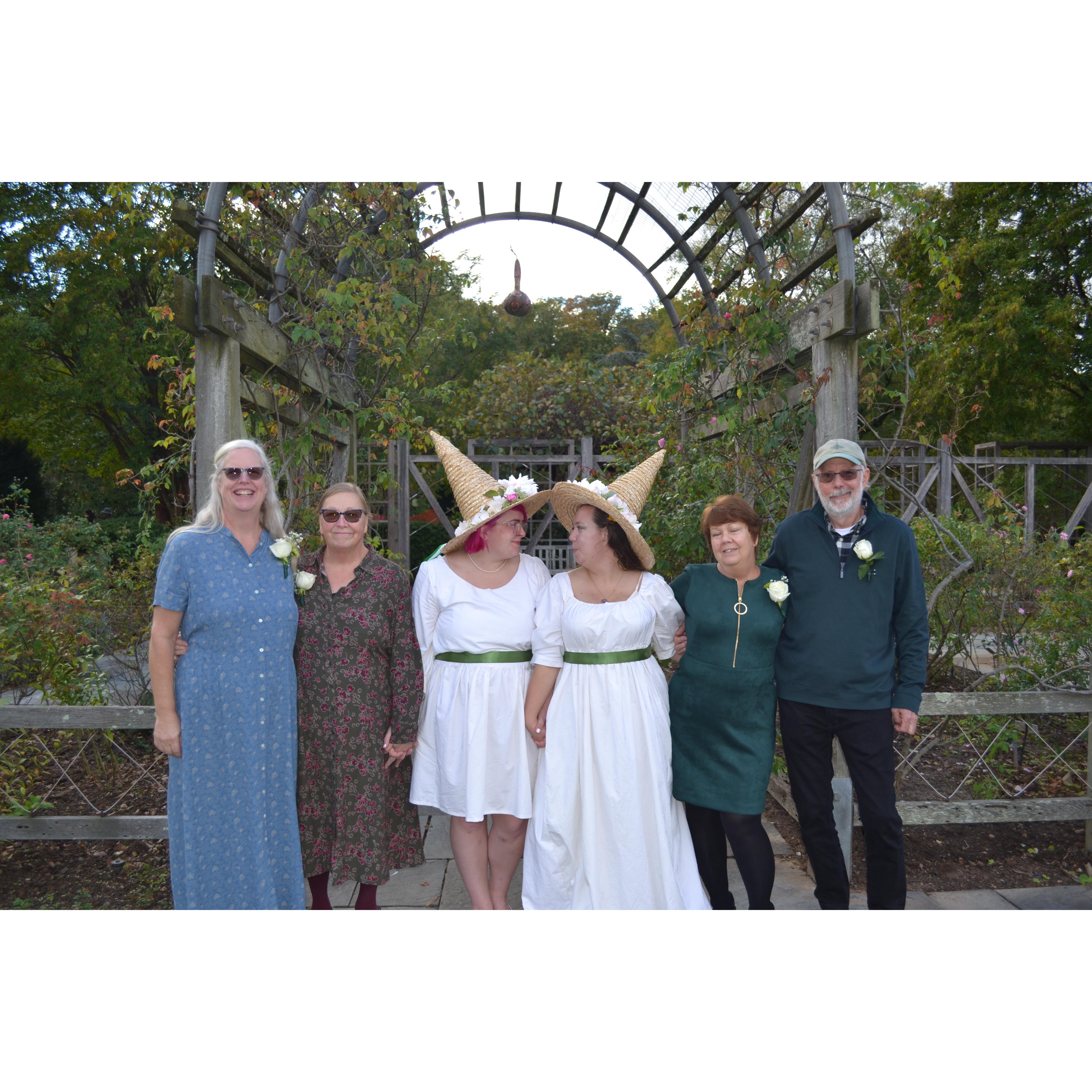 The brides and their parents