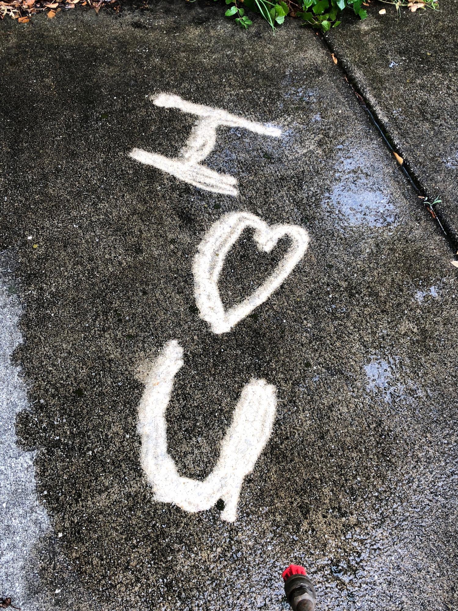 Groom was pressure washing the house and sent this