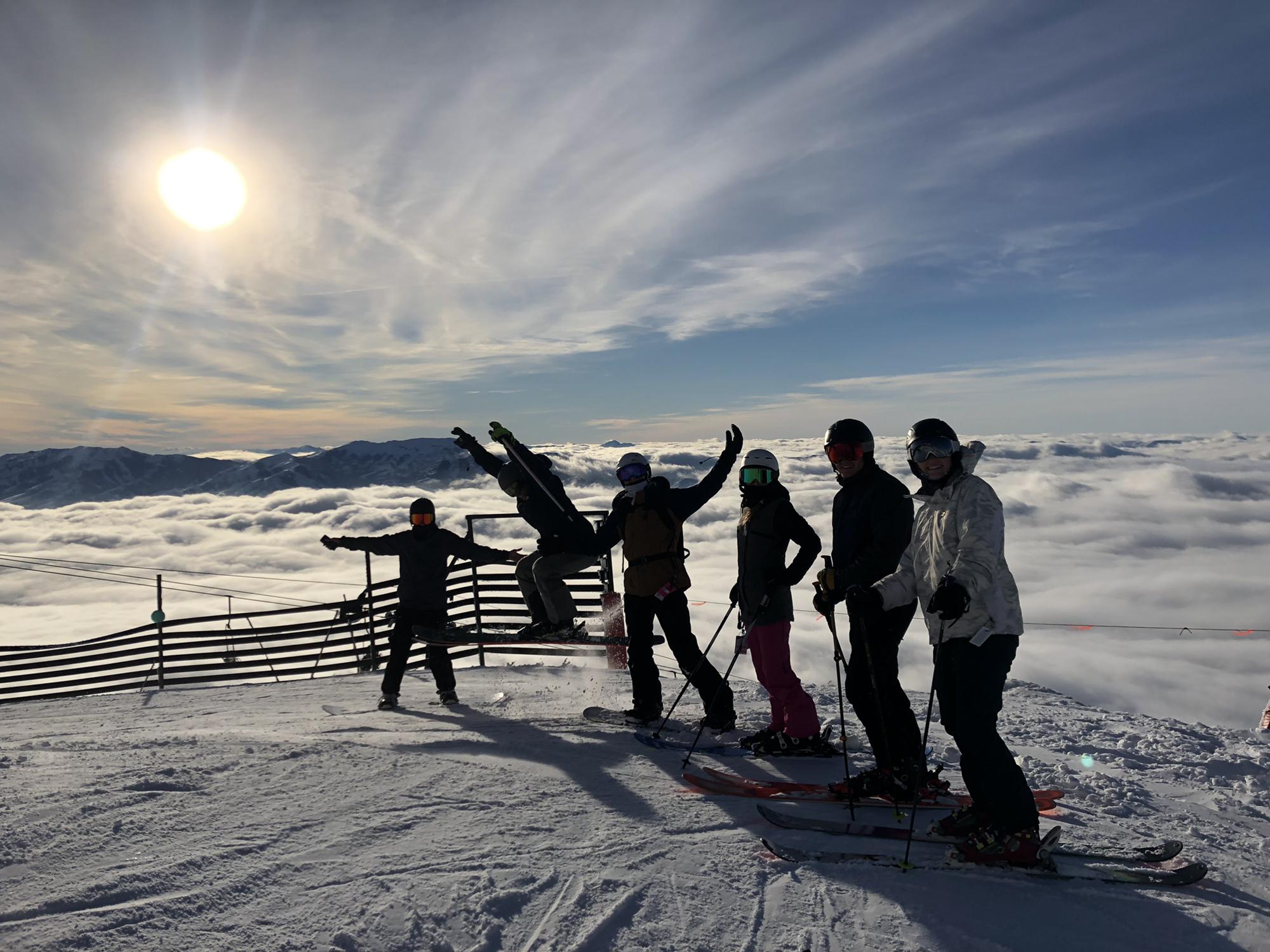 Skiing with friends at Pebble Creek in Inkom, ID.
