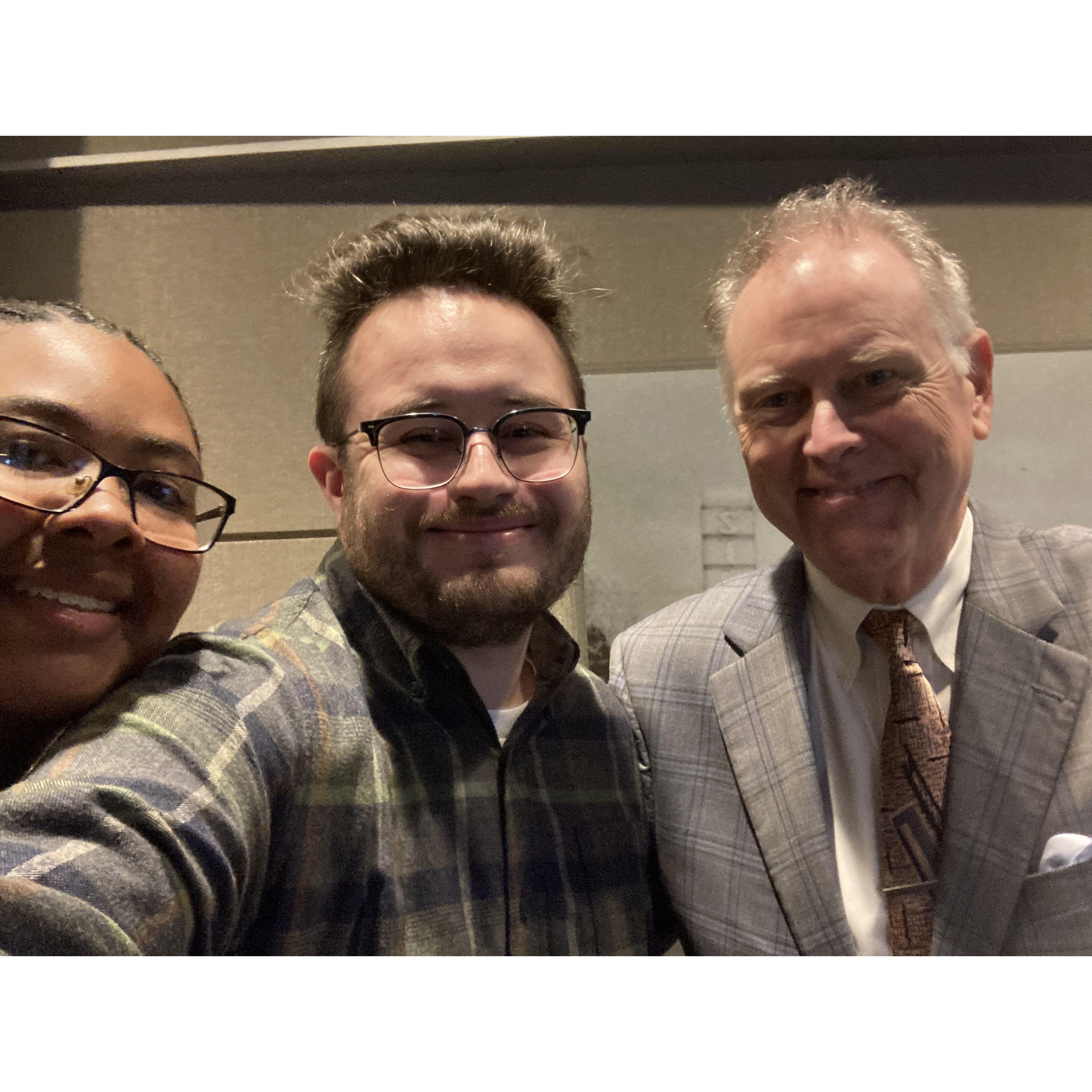 Matt & Cierra with Turner Classic Movies host, Eddie Muller. Matt got Cierra into film noir and they have gone to the DC Noir Fest every year since.