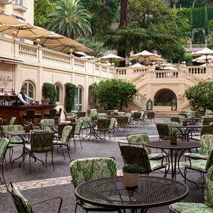 Drinks (Aperol Spritz, likely) + Bite at Hotel De Russie