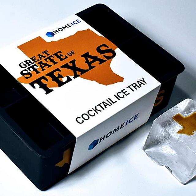 Home Ice Great State of Texas Cocktail Ice Tray - Silicone Ice Mold - Makes 6 Large Ice Cubes