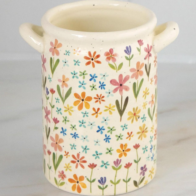 Utensil Crock - Daisies