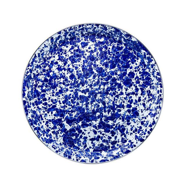 Swirl Enamel Serving Tray, Medium - Cobalt
