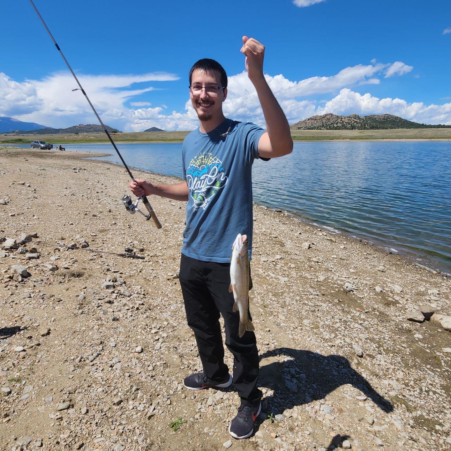 Keith doing what he loves best fishing