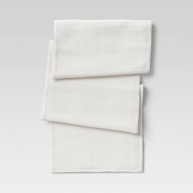 72" x 14" Cotton Solid Table Runner White - Threshold™