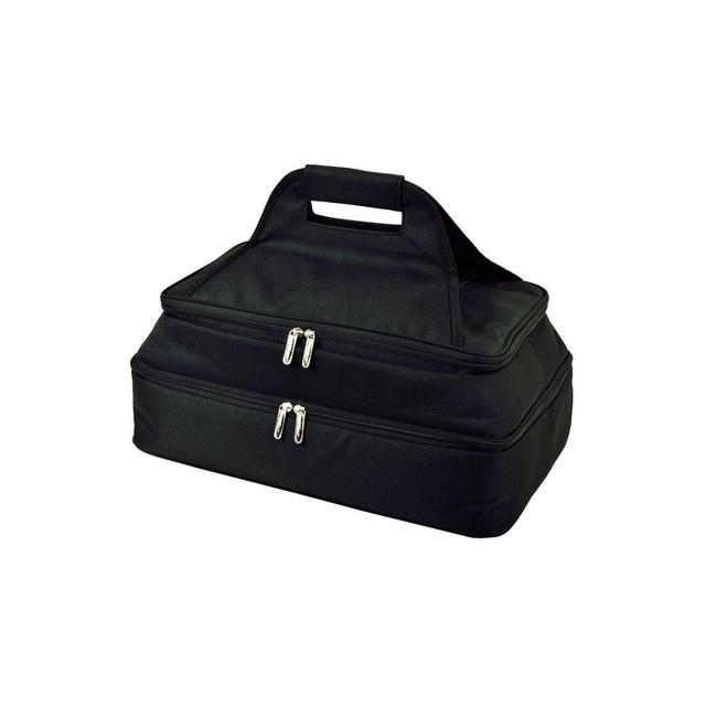 Picnic at Ascot - Two Layer - Hot/Cold Thermal Food and Casserole Carrier - Black