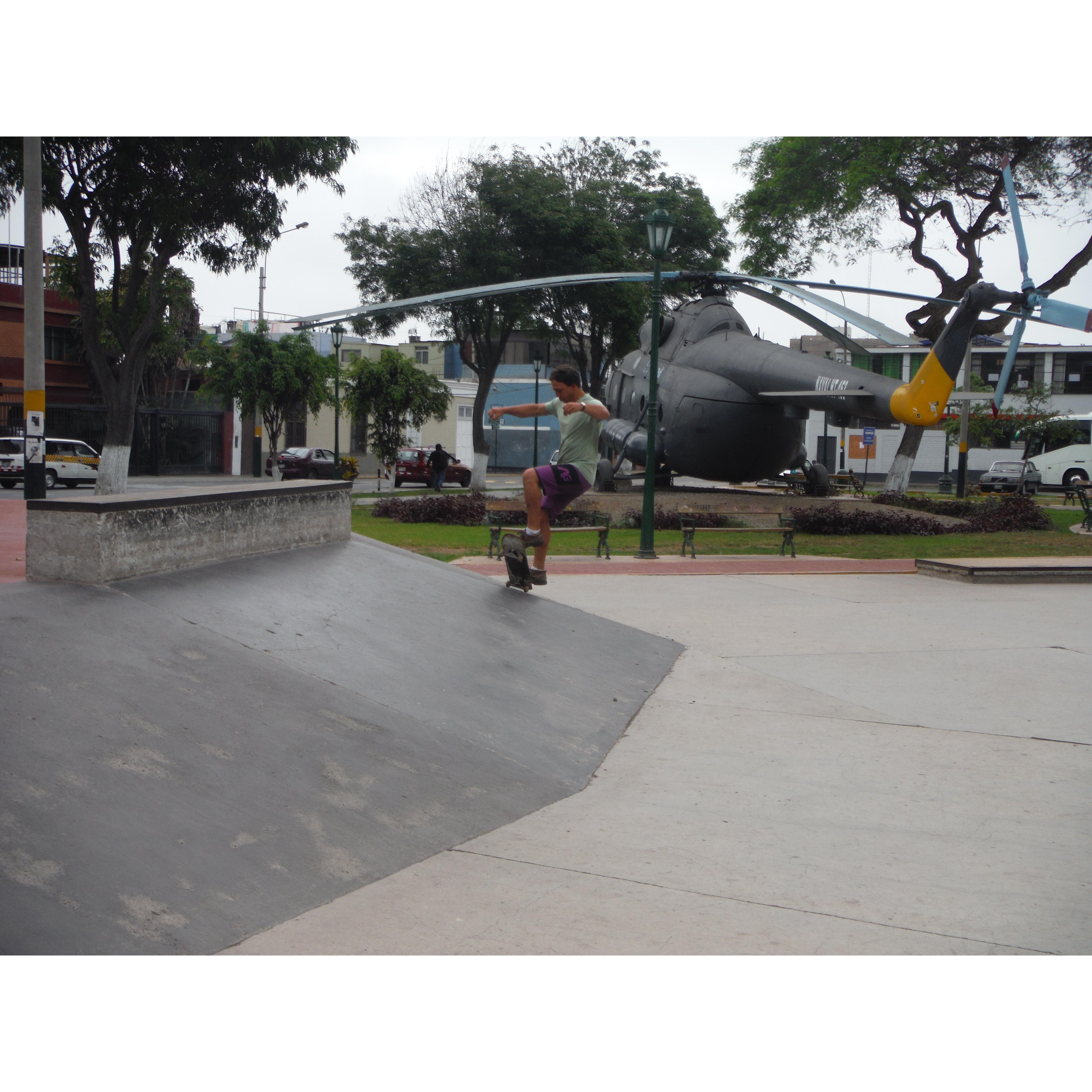 I really love this photo of Randall. A kid asked to borrow a pen, so he borrowed his skateboard. He finds skateparks everywhere he goes.