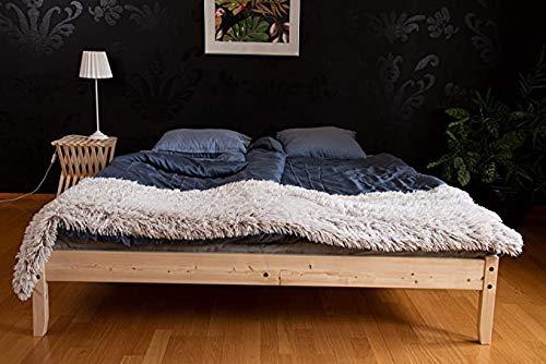 J.Johansson Springfield Wood Platform Bed Frame/Wooden Slates / 76x80” / Easy Assembly, King, Pine
