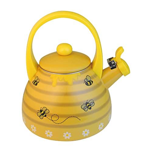 Supreme Housewares 71505 Bee Hive Whistling Kettle, 2.4 quarts, yellow