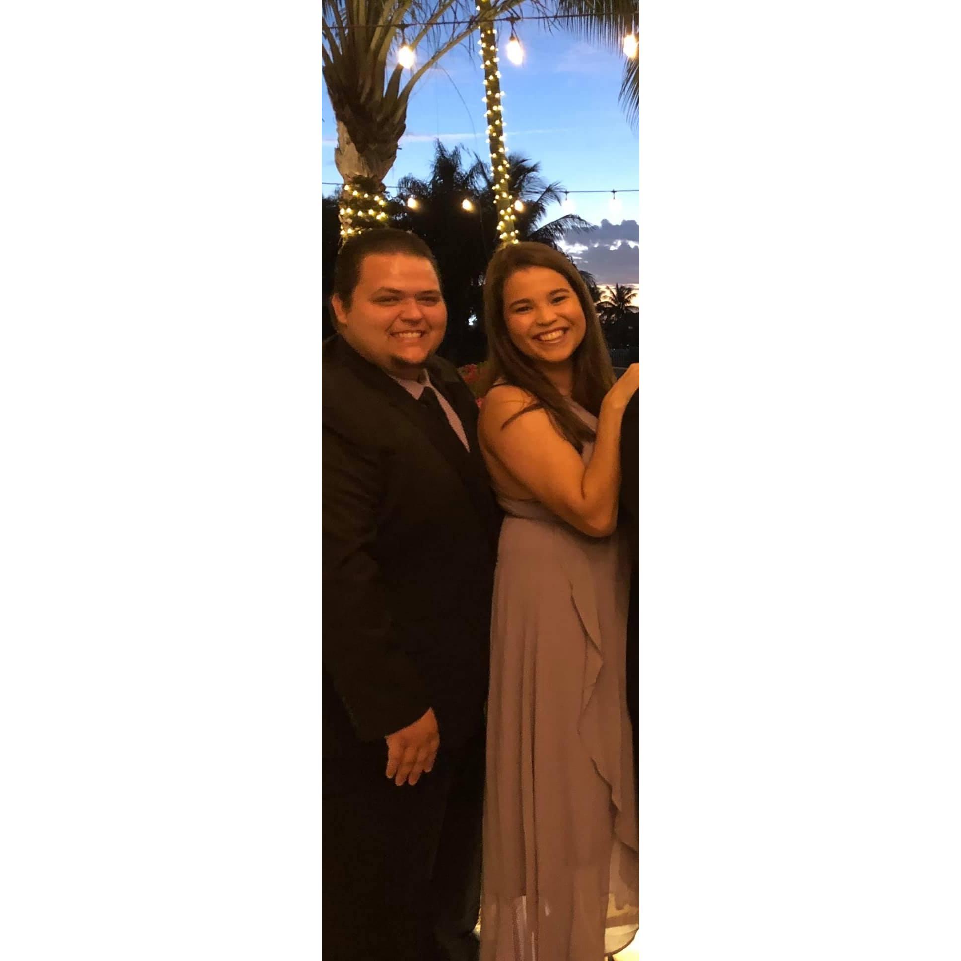 Dressing up for Grace and Angel's wedding!