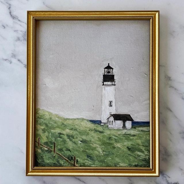 LIGHTHOUSE Art Print - Oil Painting Still Life Print - Lighthouse Oil Painting Print - Nautical Oil Painting Coastal Art Print