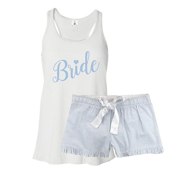 Bride Pajama Set Short Set - Something Blue