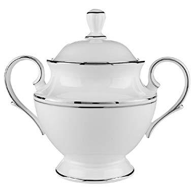 Lenox Federal Platinum Bone China Sugar Bowl with Lid