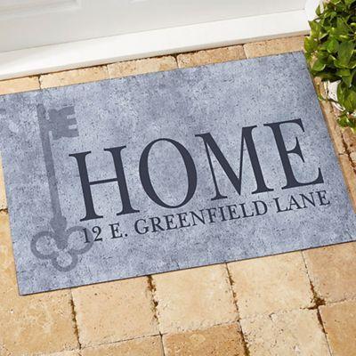 House Key Address 18-Inch x 27-Inch Door Mat