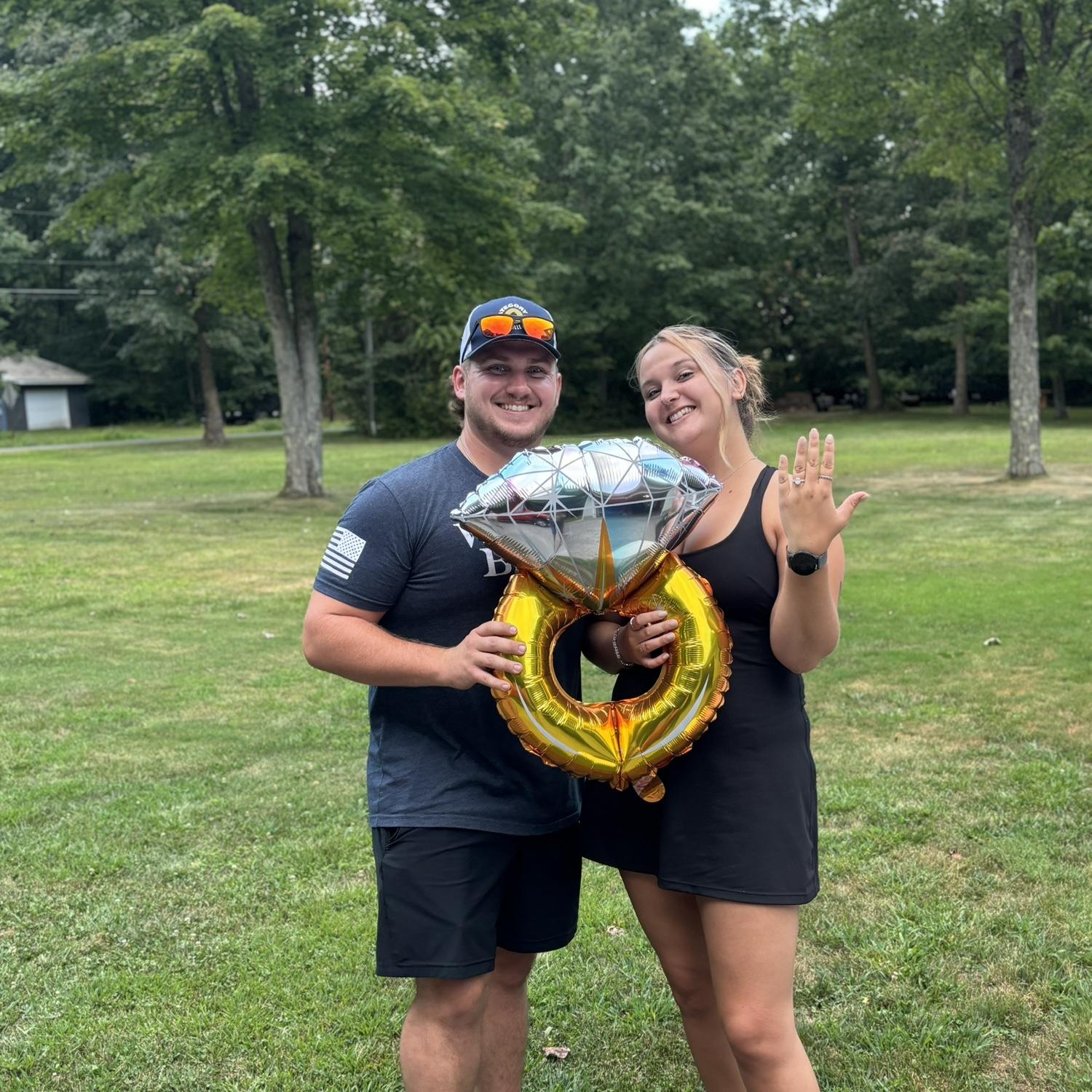 Surprise Engagement Party when we got home from our trip!