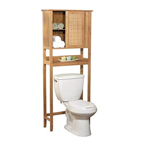 Serenelife Hanging 2-Tier Rustproof Natural Bamboo Shower Caddy