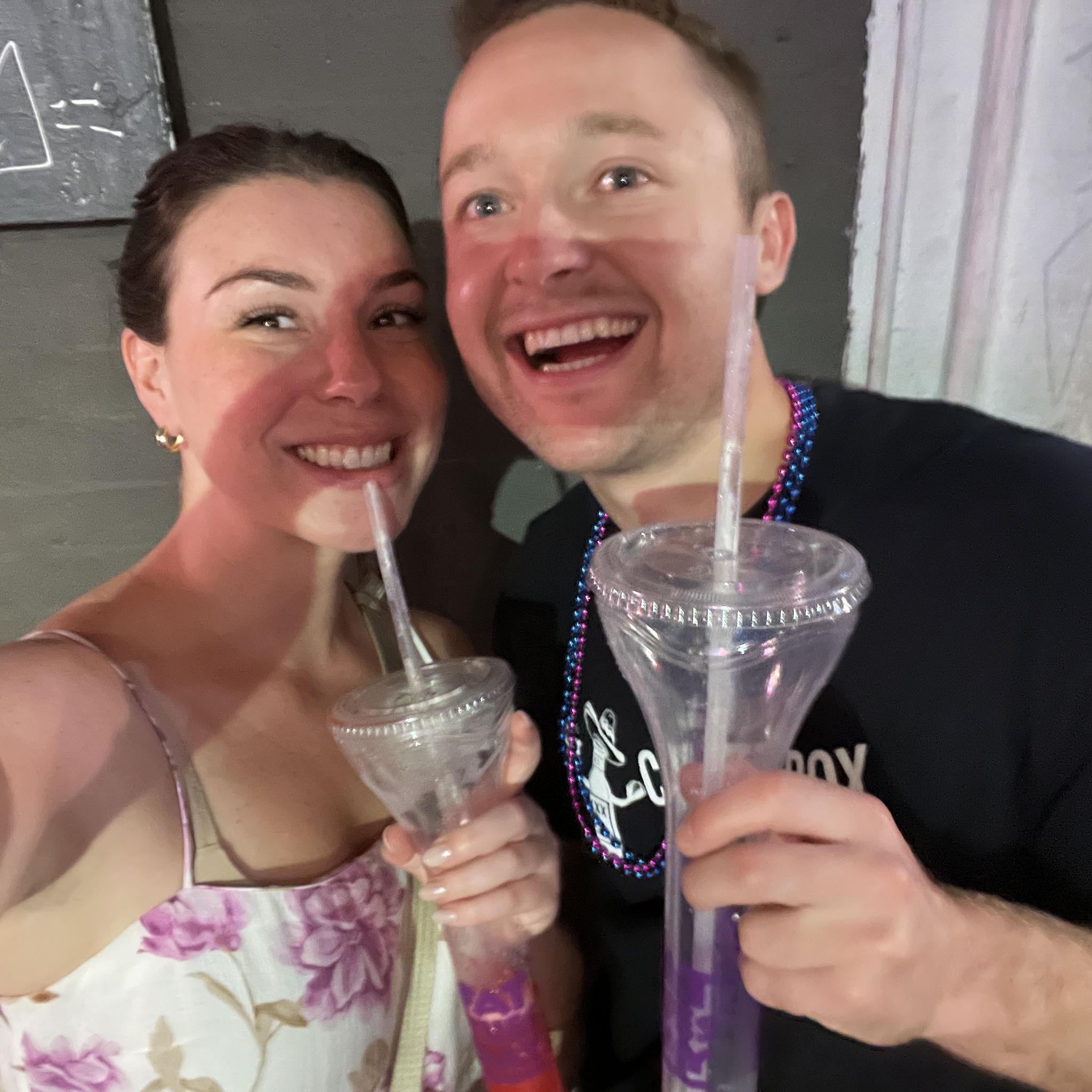 Drinking Fat Tuesdays in New Orleans!