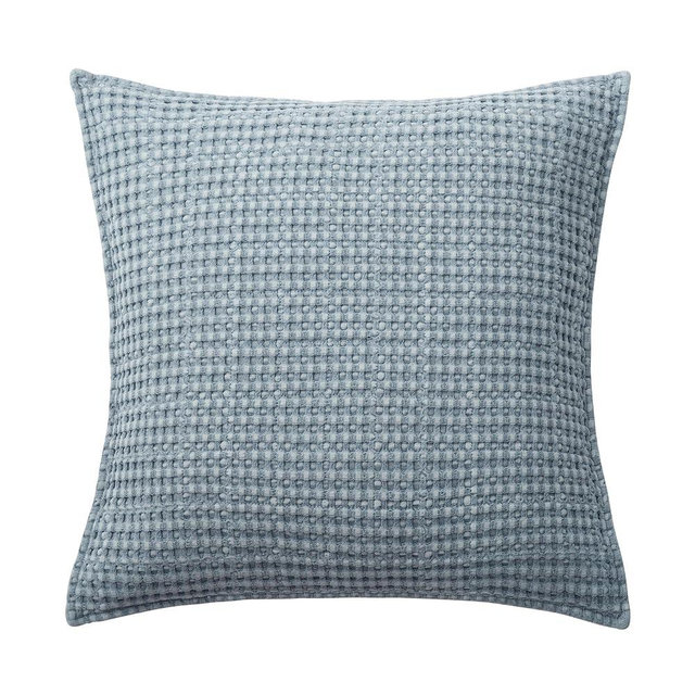 Levtex Home - Mills Waffle - Decorative Pillow - Poly Filled - Chambray - Sham Size (20 x 20in.)